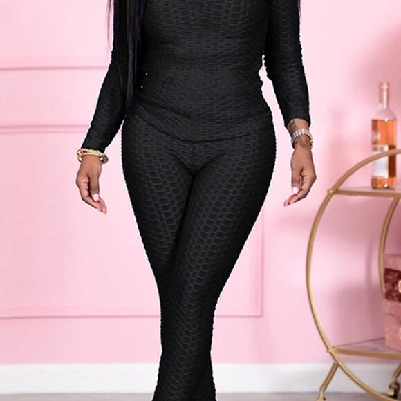 Versatile Black Tracksuit for Women - Perfect for Gym and Casual Outings - Picture 5 of 7